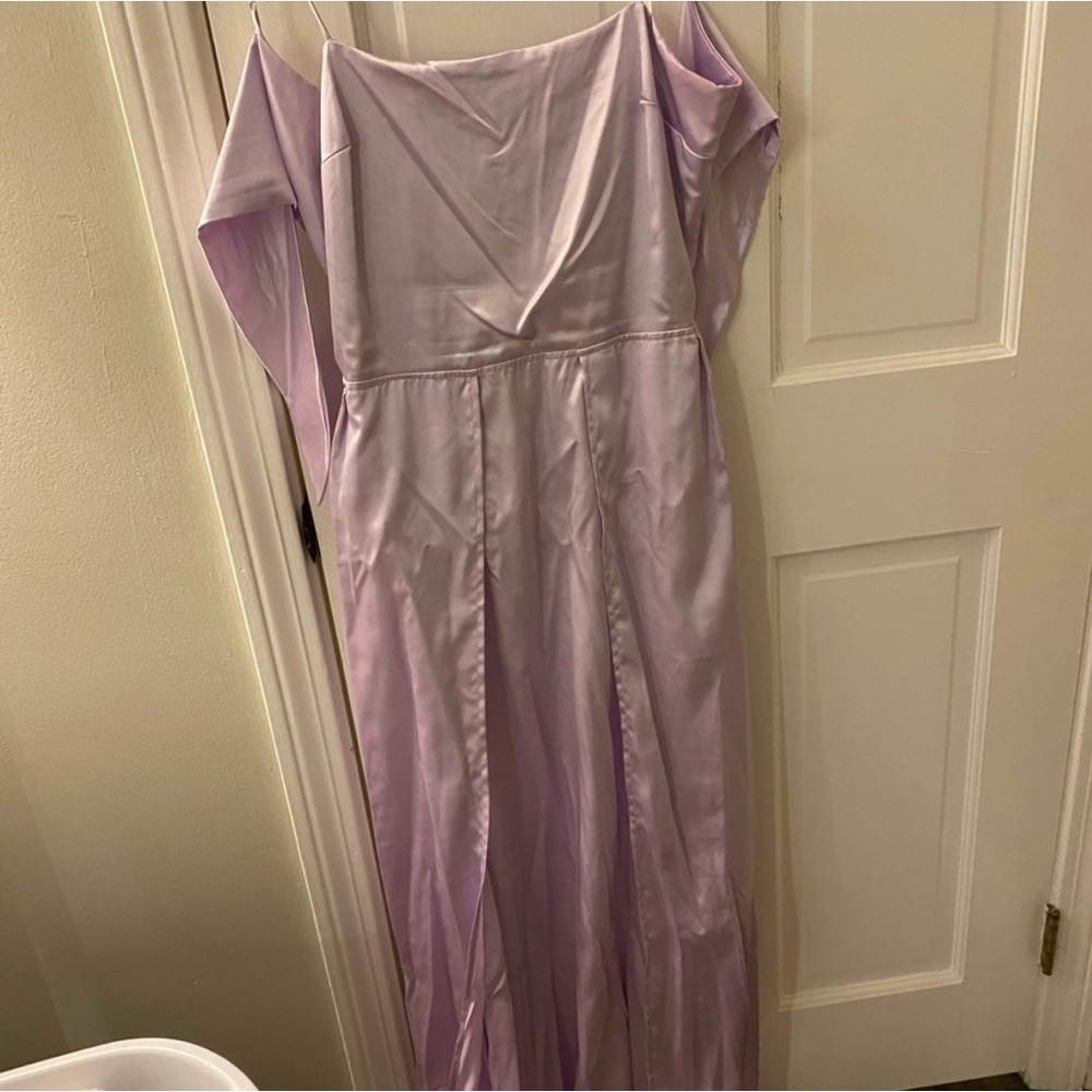 Purple/lilac Lucy in the sky silk maxi dress - Picture 2 of 3